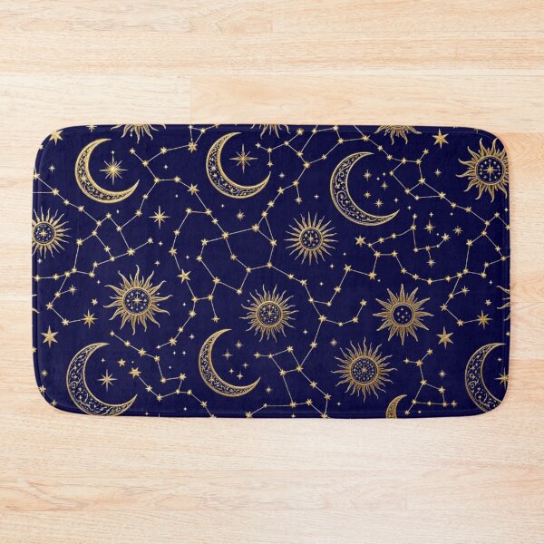 Item preview, Celestial Gold Sun Moon & Stars Seamless Pattern designed and sold by Dabis26.