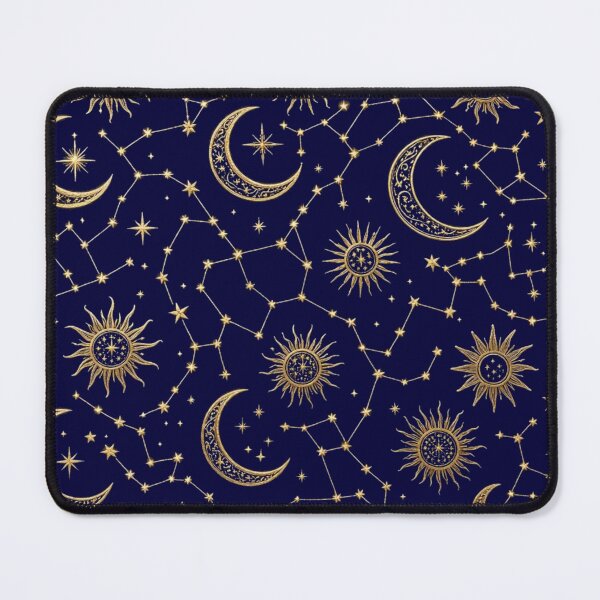 Item preview, Celestial Gold Sun Moon & Stars Seamless Pattern designed and sold by Dabis26.