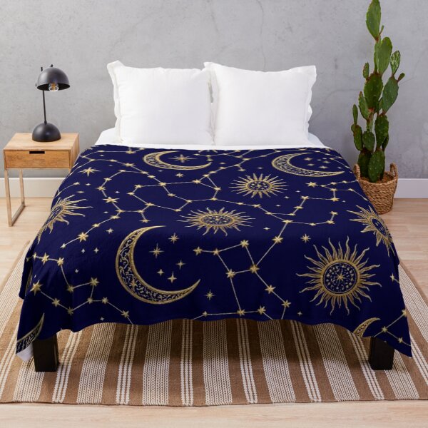 Item preview, Celestial Gold Sun Moon & Stars Seamless Pattern designed and sold by Dabis26.