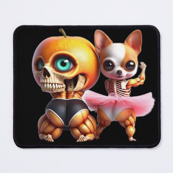 Item preview, Buff Chihuahua Ballerina and Peach Skull Monster designed and sold by LujziWorld.