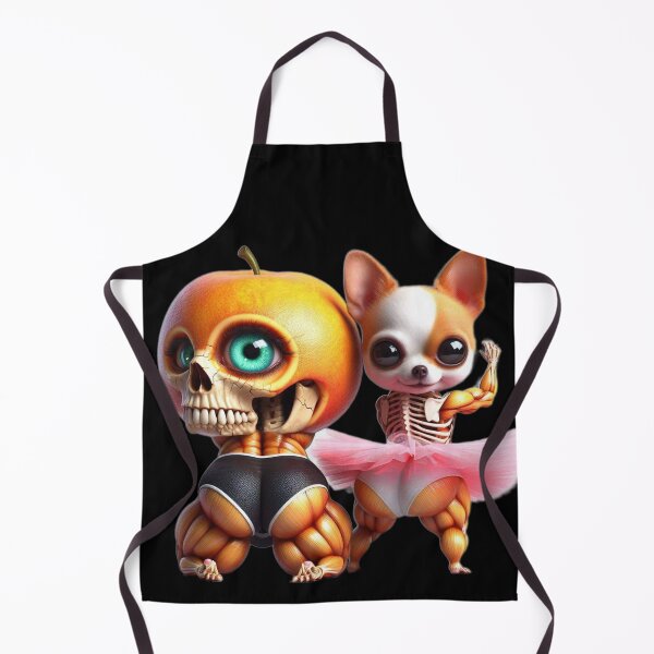 Item preview, Buff Chihuahua Ballerina and Peach Skull Monster designed and sold by LujziWorld.
