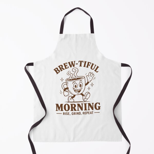 Item preview, Brewtiful Morning Rise Grind Repeat Retro Coffee designed and sold by ElcastDesigns.