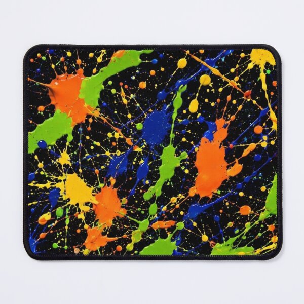Item preview, Neon Paint Splatter Action Abstract Art designed and sold by THE SPLATTERED HAUS BY SAGE BANKS.