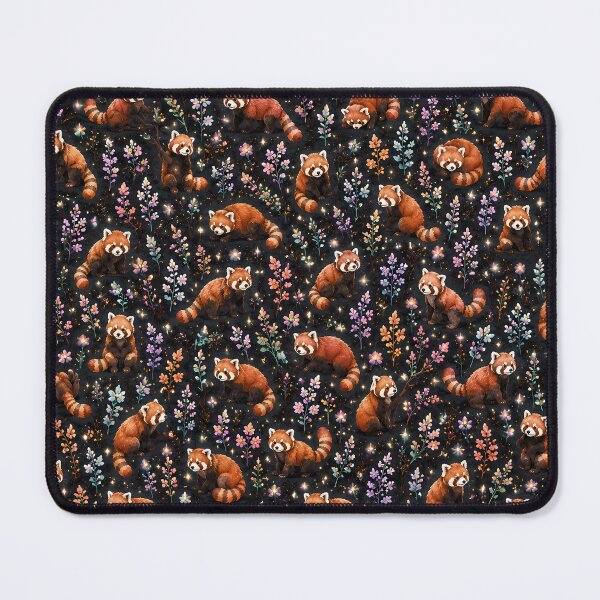 Item preview, Red Panda Floral Pattern designed and sold by RkskArt.