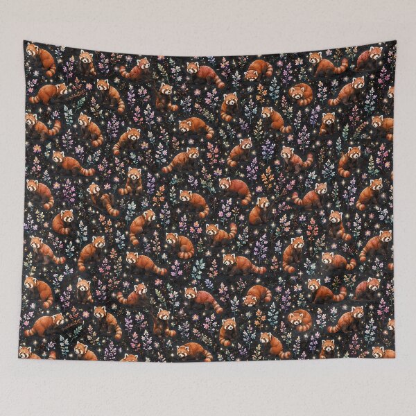 Item preview, Red Panda Floral Pattern designed and sold by RkskArt.