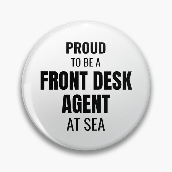 Item preview, Proud to be a Front Desk Agent at Sea (Black) designed and sold by ShipCrewNation.