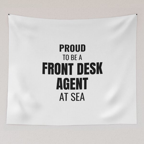 Item preview, Proud to be a Front Desk Agent at Sea (Black) designed and sold by ShipCrewNation.