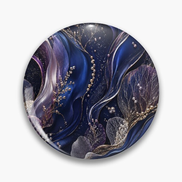 Item preview, Celestial Silk Garden Luxury Phone Case | Sapphire, Gold & Pearl Abstract Design designed and sold by Nara8.