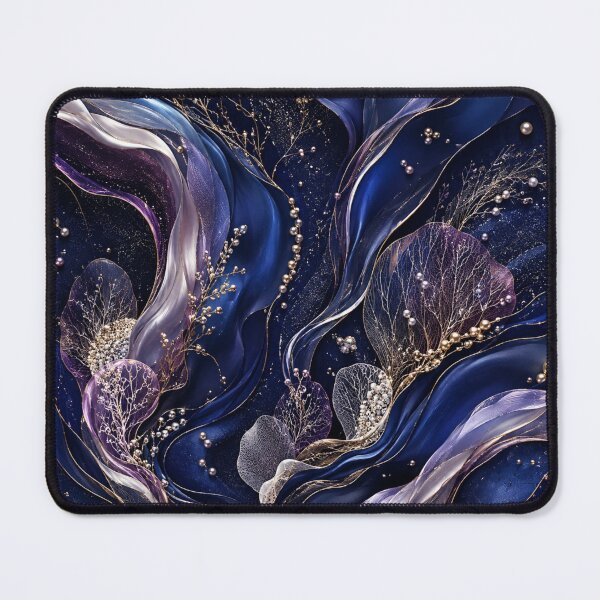 Item preview, Celestial Silk Garden Luxury Phone Case | Sapphire, Gold & Pearl Abstract Design designed and sold by Nara8.