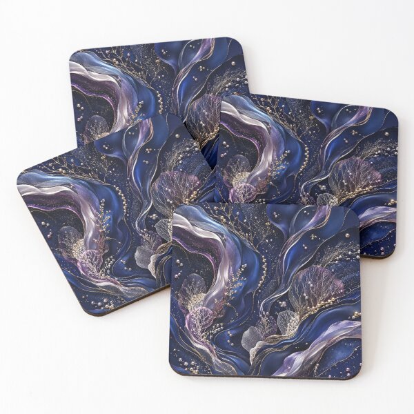 Item preview, Celestial Silk Garden Luxury Phone Case | Sapphire, Gold & Pearl Abstract Design designed and sold by Nara8.
