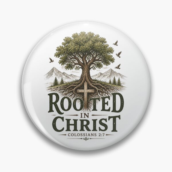 Item preview, Rooted in Christ Christian Tree Cross Colossians 2:7 designed and sold by Illustrated Faith.