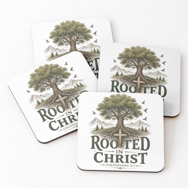 Item preview, Rooted in Christ Christian Tree Cross Colossians 2:7 designed and sold by Illustrated Faith.