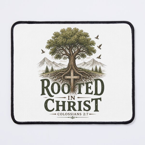 Item preview, Rooted in Christ Christian Tree Cross Colossians 2:7 designed and sold by Illustrated Faith.