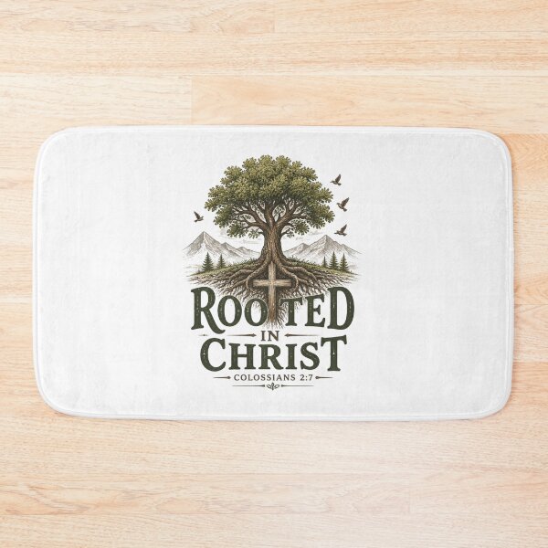 Item preview, Rooted in Christ Christian Tree Cross Colossians 2:7 designed and sold by Illustrated Faith.