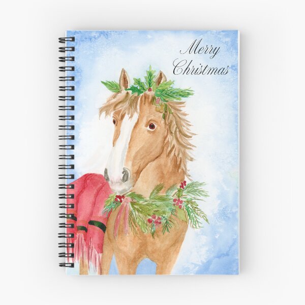 Item preview, Christmas Horse with Holiday Greenery Hand Painted Watercolor designed and sold by daphsam.