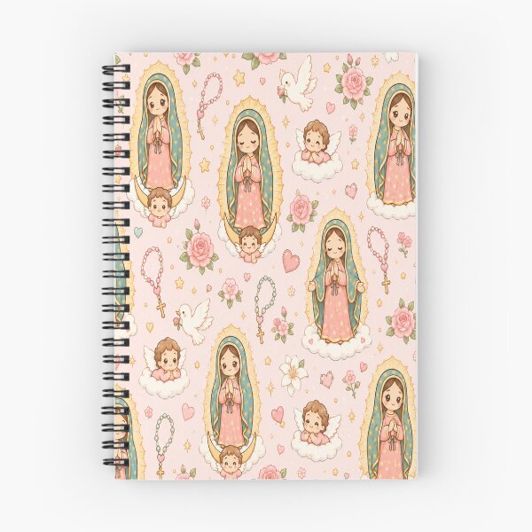 Item preview, Our Lady of Guadalupe Kawaii Pastel Catholic Floral Pattern designed and sold by Moonlight Studio.