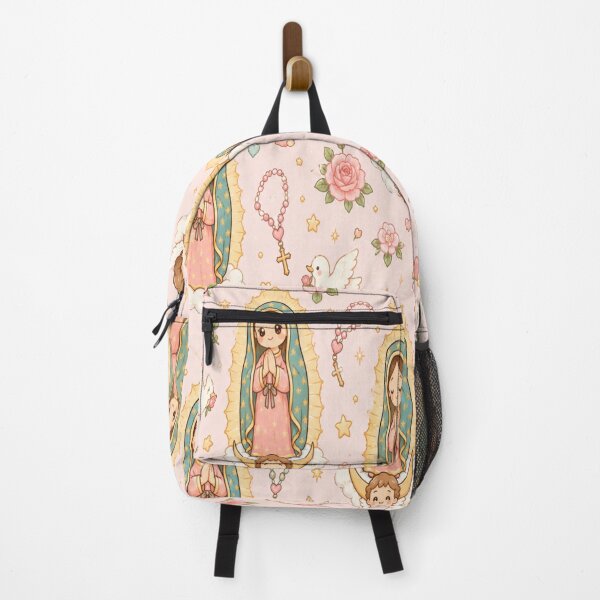 Item preview, Our Lady of Guadalupe Kawaii Pastel Catholic Floral Pattern designed and sold by Moonlight Studio.