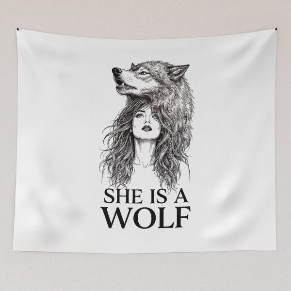 Item preview, She Is A Wolf | Wolf Woman | Female Empowerment T-Shirt Design designed and sold by Aliplus+.