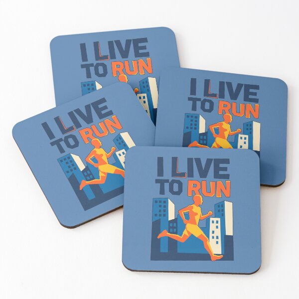 Item preview, I Live To Run Urban Runner City Marathon Typography designed and sold by KiwiRider.