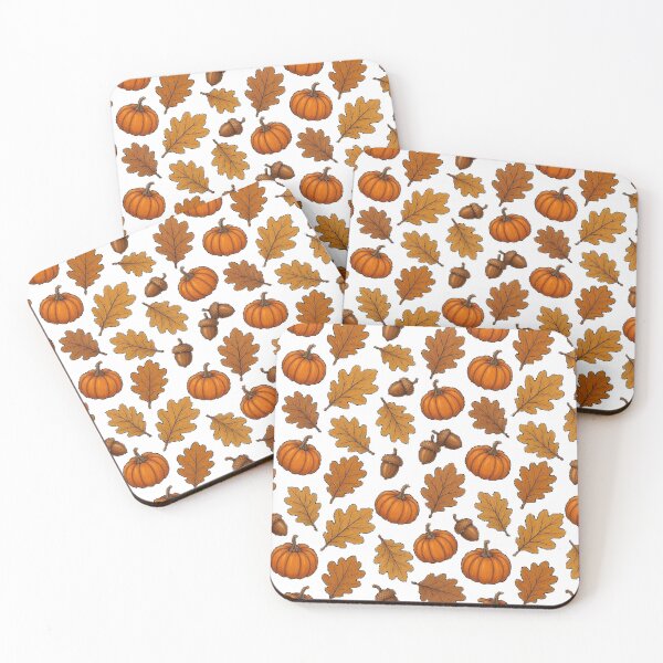 Item preview, Cozy Autumn Pumpkin Oak Leaves & Acorns Pattern designed and sold by Dabis26.