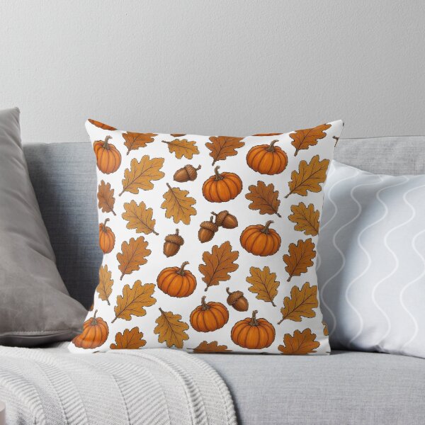 Item preview, Cozy Autumn Pumpkin Oak Leaves & Acorns Pattern designed and sold by Dabis26.