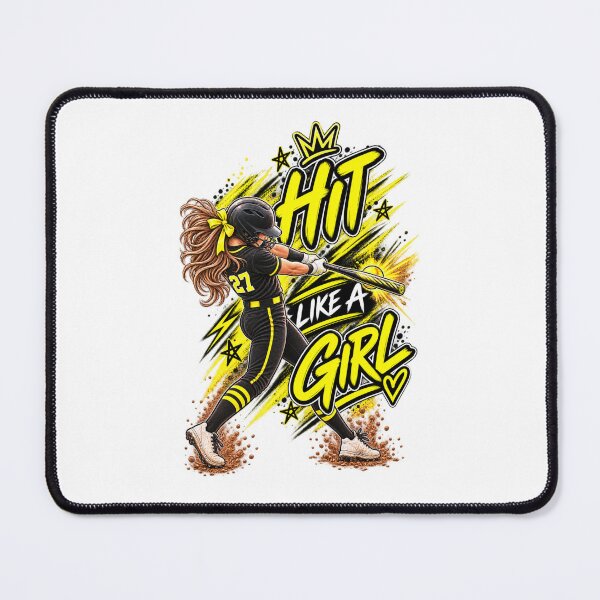Item preview, Hit Like a Girl Yellow designed and sold by With-Odin.