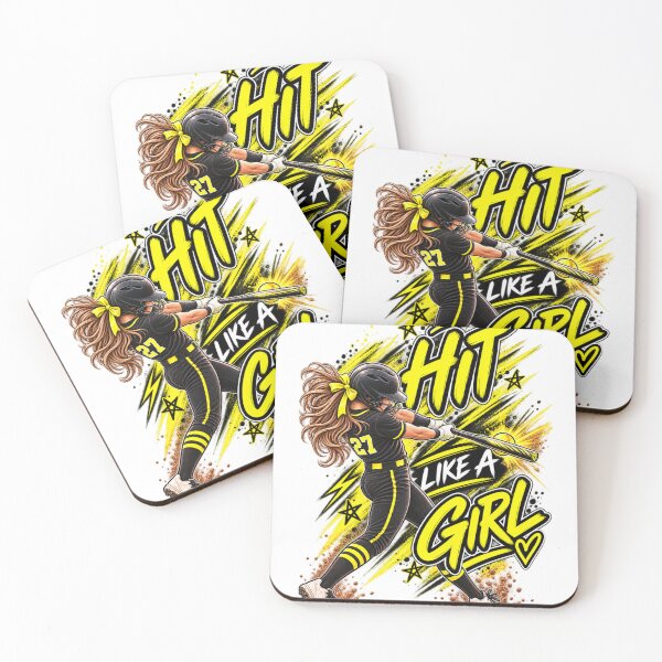 Item preview, Hit Like a Girl Yellow designed and sold by With-Odin.