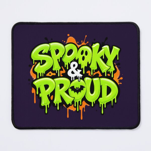Item preview,  Spooky & Proud - Neon Slime Halloween Typography designed and sold by TatyanaArt.