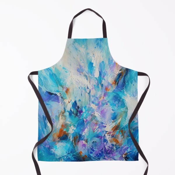 Item preview, Blue Turquoise Abstract Art – Modern Ocean-Inspired Wall Decor in Teal & Purple designed and sold by GutyzDesignsES.