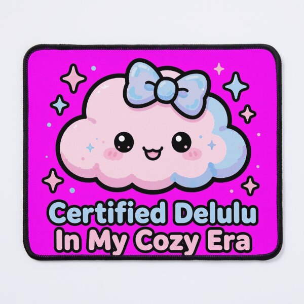 Item preview, Certified Delulu In My Cozy Era - Cute Y2K Cloud Meme Sticker designed and sold by Petringo.