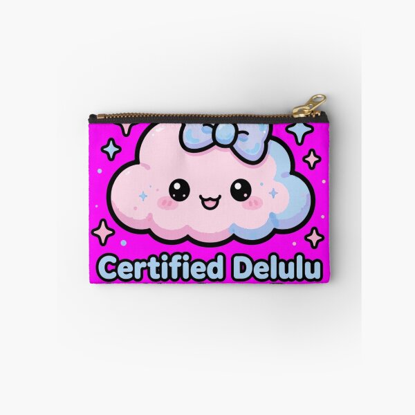 Item preview, Certified Delulu In My Cozy Era - Cute Y2K Cloud Meme Sticker designed and sold by Petringo.
