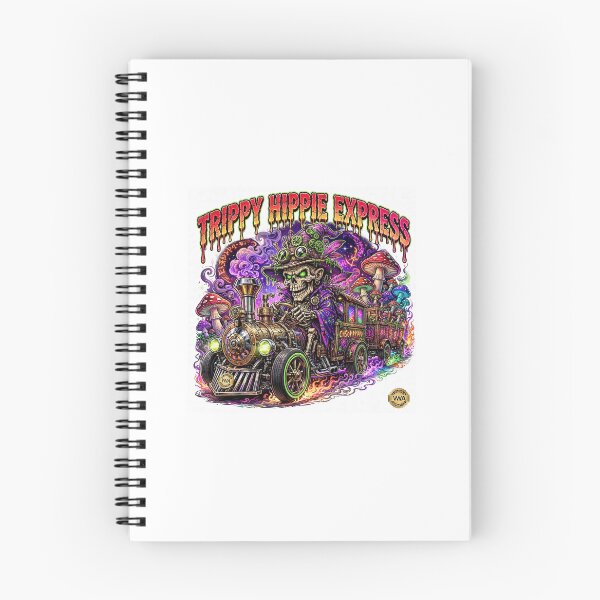 Item preview, Trippy Hippie Express Skeleton Wizard Locomotive designed and sold by WeirdWheeledArt.
