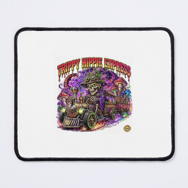 Item preview, Trippy Hippie Express Skeleton Wizard Locomotive designed and sold by WeirdWheeledArt.
