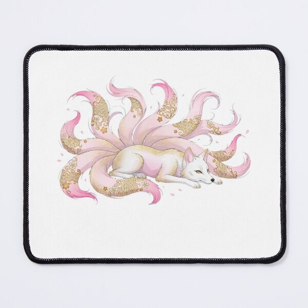 Item preview, Golden Sakura Kitsune - White Gold Pastel Pink Nine Tailed Fox | Celestial Japanese Fox Shirt designed and sold by PrettyCrypt.