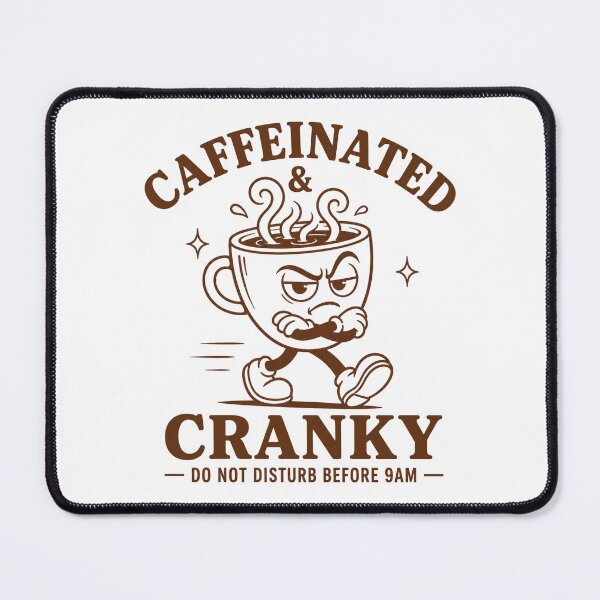 Item preview, Caffeinated And Cranky Do Not Disturb Retro Cup designed and sold by ElcastDesigns.
