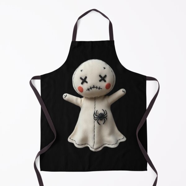 Item preview, Creepy Cute Ghost Sticker | Stitched Voodoo Doll Ghost with Spider Patch | Gothic Kawaii Halloween Plush Art designed and sold by HOODYBUDSTYLES.