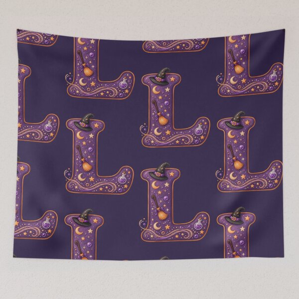 Item preview, Halloween Letter L Monogram – Spooky Lantern Alphabet Initial Design designed and sold by VectorJoy.