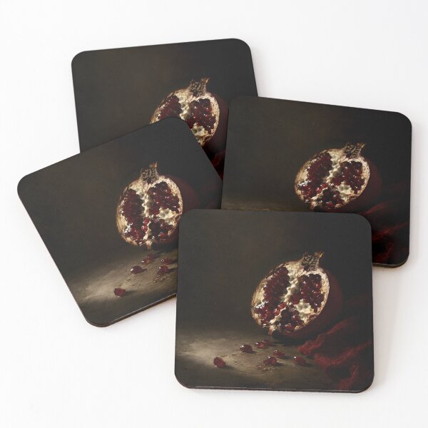 Item preview, Pomegranate Still Life – Moody Dark Red Fruit Kitchen Wall Art designed and sold by GutyzDesignsES.