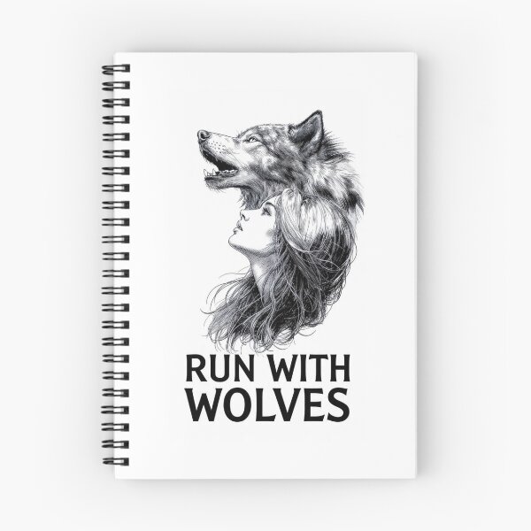 Item preview, Run With Wolves | Wild Spirit | Adventure Wolf Woman T-Shirt` designed and sold by Aliplus+.