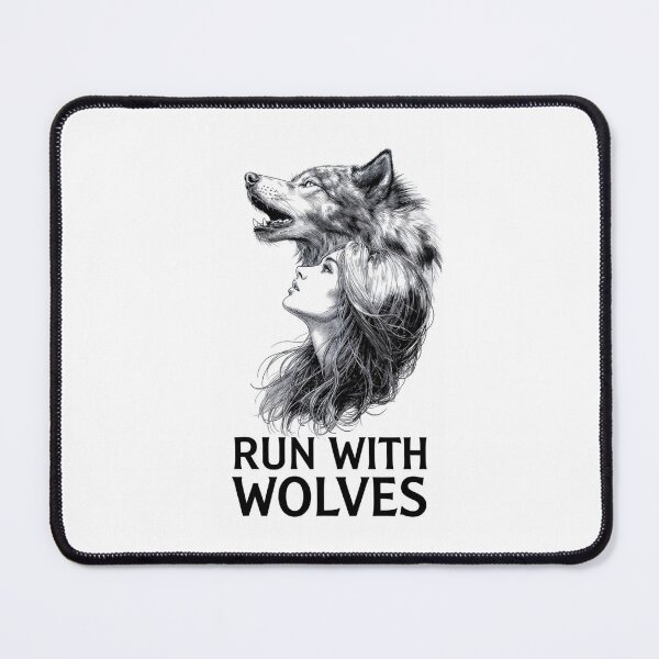 Item preview, Run With Wolves | Wild Spirit | Adventure Wolf Woman T-Shirt` designed and sold by Aliplus+.