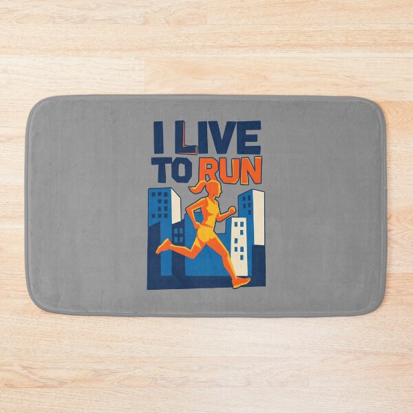 Item preview, I Live To Run Urban Runner City Marathon Typography female designed and sold by KiwiRider.