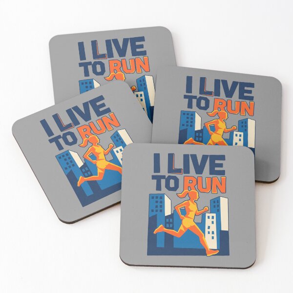 Item preview, I Live To Run Urban Runner City Marathon Typography female designed and sold by KiwiRider.