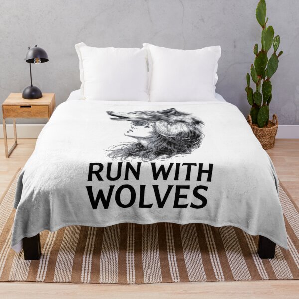 Item preview, Run With Wolves | Wild Spirit | Adventure Wolf Woman T-Shirt` designed and sold by Aliplus+.