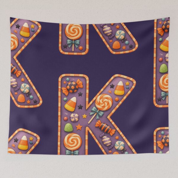 Item preview, Halloween Letter K Monogram – Spooky Kooky Alphabet Initial Design designed and sold by VectorJoy.