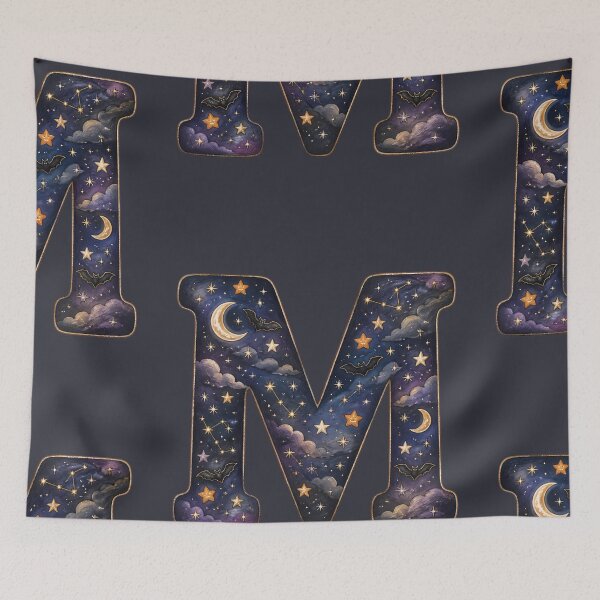 Item preview, Halloween Letter M Monogram – Spooky Monster Alphabet Initial Design designed and sold by VectorJoy.