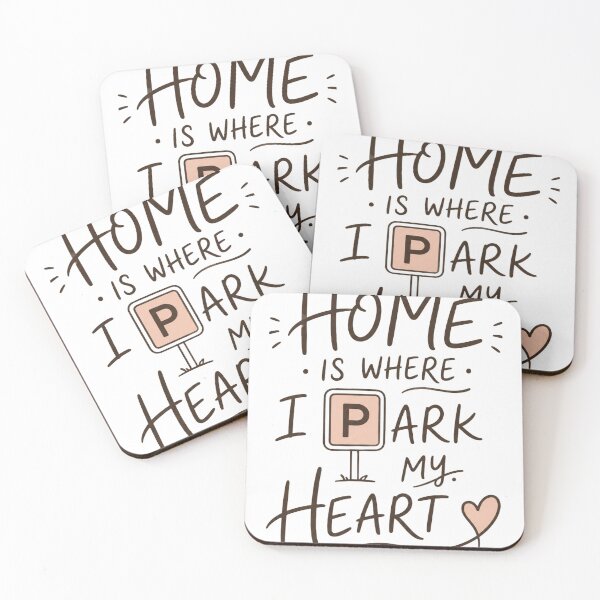 Item preview, Home Is Where I Park My Heart – Road Life & Love designed and sold by Haque Designs.