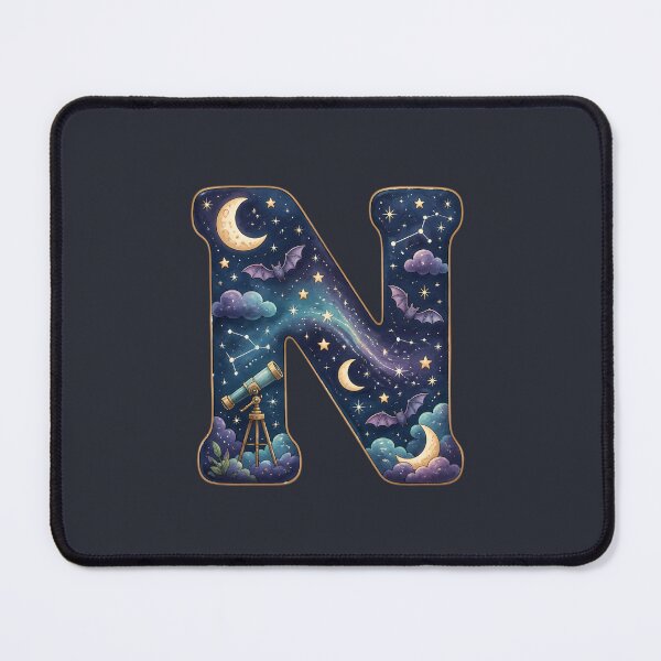 Item preview, Halloween Letter N Monogram – Spooky Night Alphabet Initial Design designed and sold by VectorJoy.