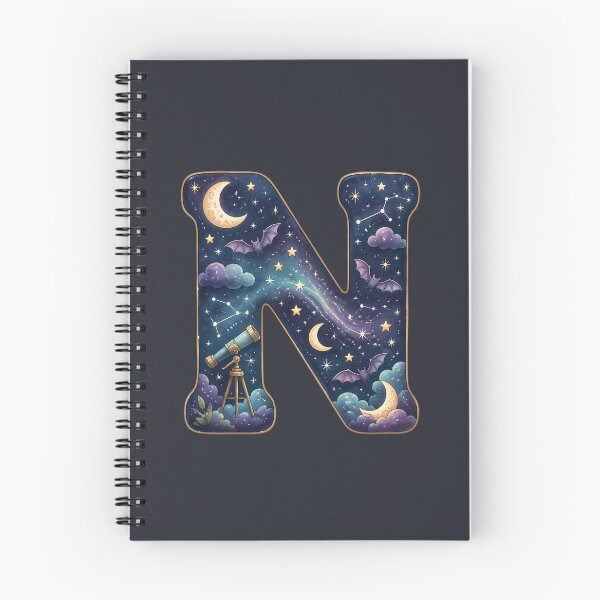 Item preview, Halloween Letter N Monogram – Spooky Night Alphabet Initial Design designed and sold by VectorJoy.