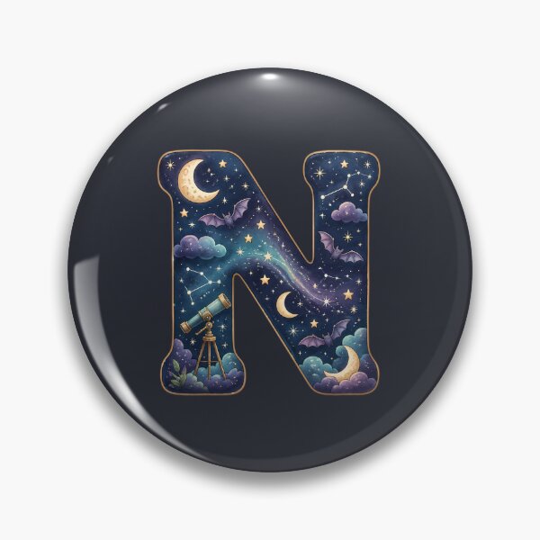 Item preview, Halloween Letter N Monogram – Spooky Night Alphabet Initial Design designed and sold by VectorJoy.
