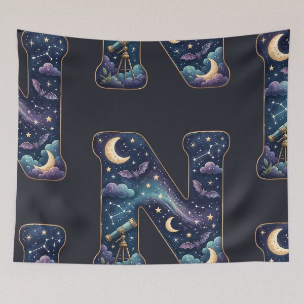 Item preview, Halloween Letter N Monogram – Spooky Night Alphabet Initial Design designed and sold by VectorJoy.